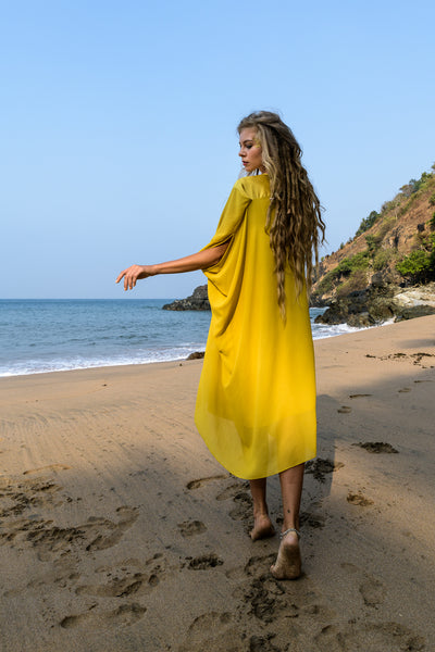 Stephany Silk Paneled Tunic Dress - Republic of Mode