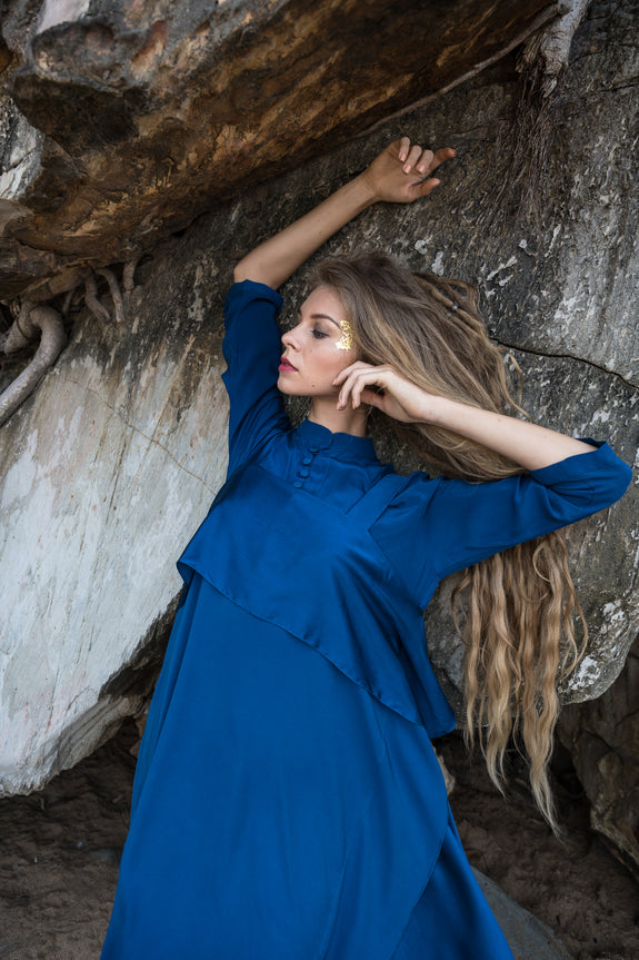 Stephany Silk Layered Silk Tunic Dress - Republic of Mode