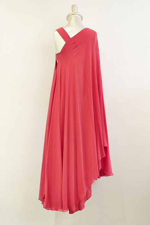 Stephany Silk Hand Draped One Shoulder Dress - Republic of Mode