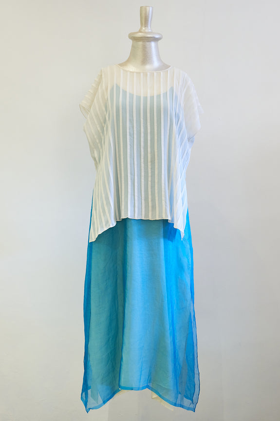 Stephany Silk Top w/ Layered Slip Dress - Republic of Mode