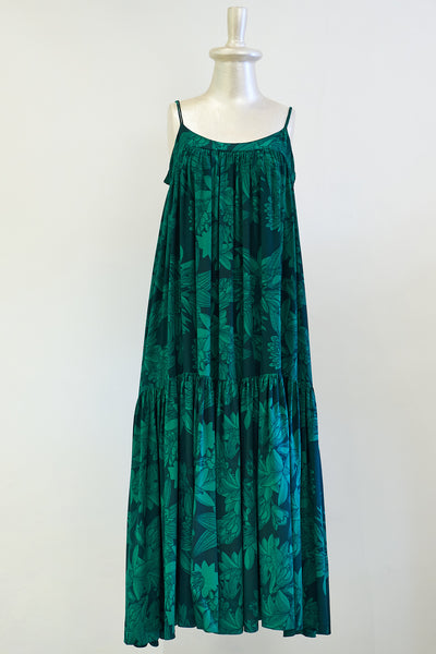 Stephany Silk Leaf Print Strappy Dress - Republic of Mode