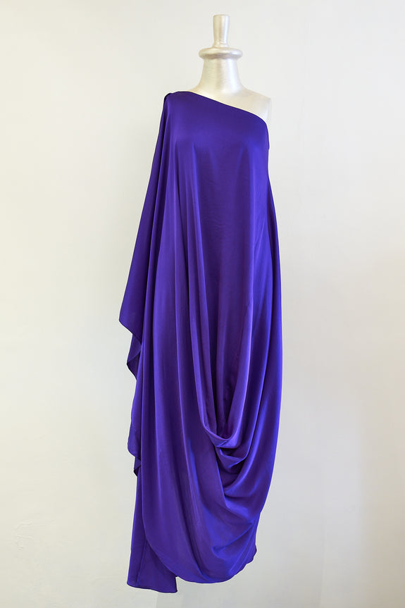 Stephany Silk Hand Draped One Shoulder Dress - Republic of Mode