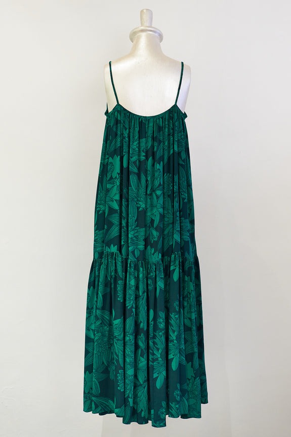 Stephany Silk Leaf Print Strappy Dress - Republic of Mode