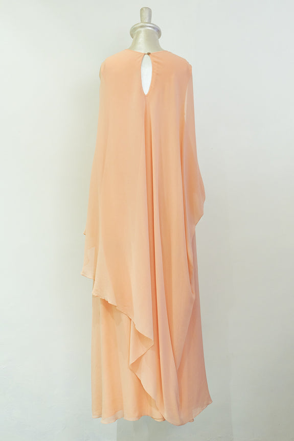 Stephany Silk Layered Draped Dress - Republic of Mode