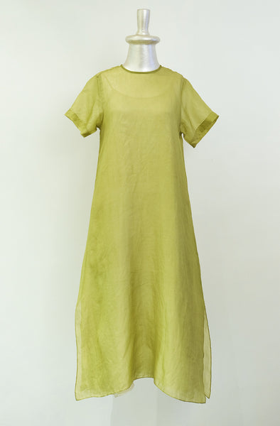 Stephany Silk Dress w/ Layered Slip - Republic of Mode