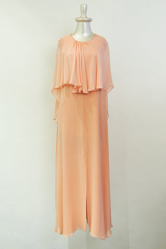 Stephany Silk Cape Dress - Republic of Mode