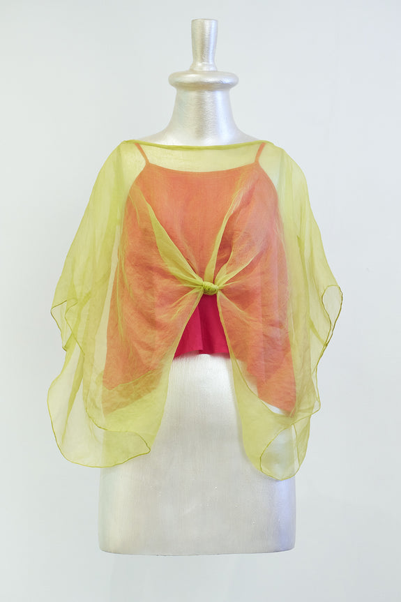 Stephany Silk Front Knot Organza Top - Republic of Mode
