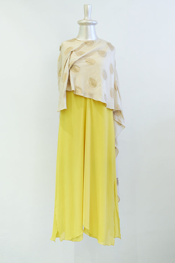 Stephany Silk Cape Dress - Republic of Mode