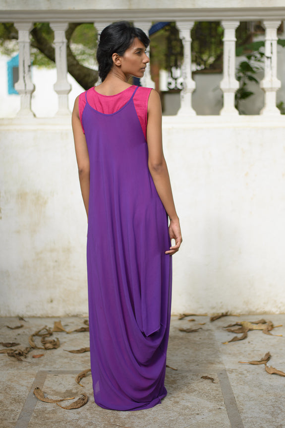 Stephany Silk Straight Tunic w/ Pleat Detail/ Strappy Deconstructed Over - Republic of Mode