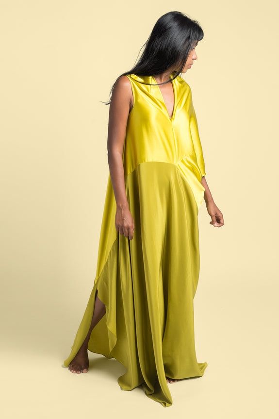 Stephany Silk Deconstructed Bias-Cut Flowy Dress - Republic of Mode