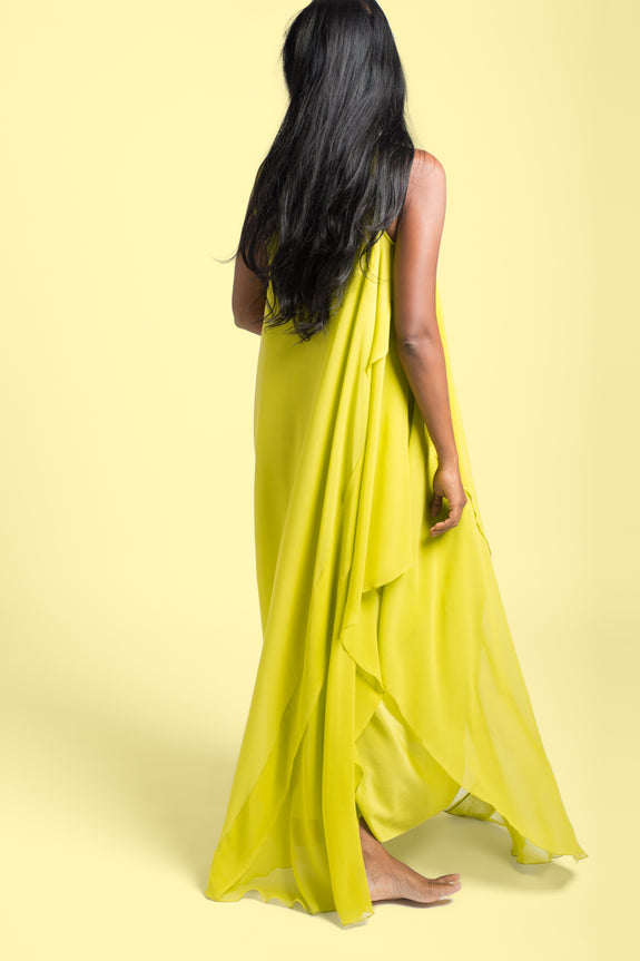 Stephany Silk Side Layered Dress w/ Slip - Republic of Mode