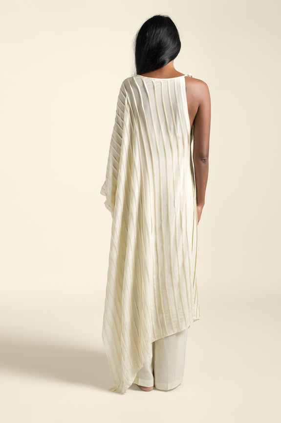 Stephany Silk One Shoulder Tie-up Tunic - Republic of Mode