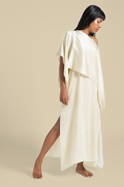Stephany Silk Slip Dress w/ Boat Neck Top - Republic of Mode