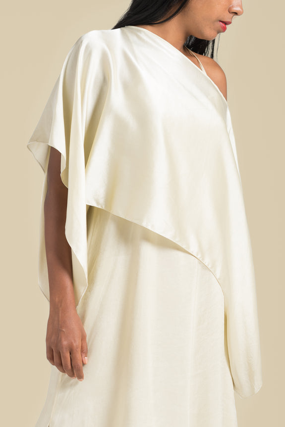 Stephany Silk Boat-Neck Top - Republic of Mode