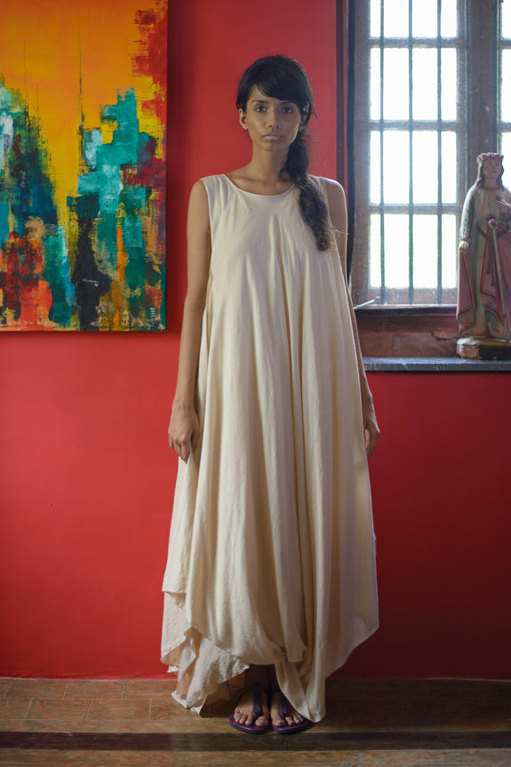 Stephany Silk Draped Layered Dress - Republic of Mode
