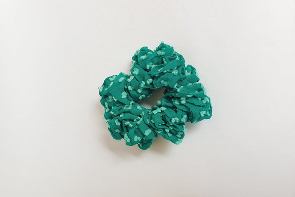 Stephany Silk Green Scrunchy - Republic of Mode