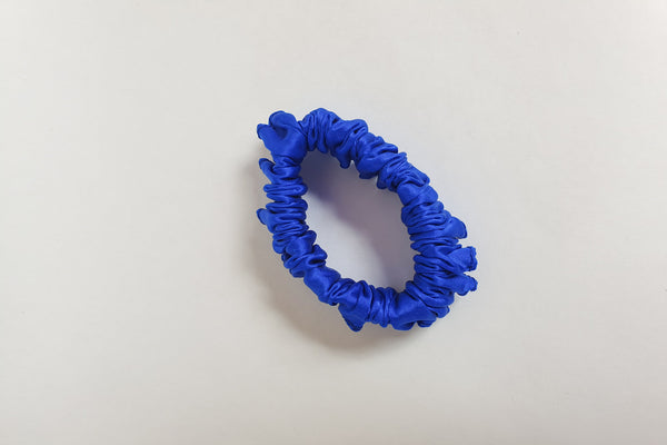 Stephany Silk Cerulean Blue Scrunchy - Small - Republic of Mode