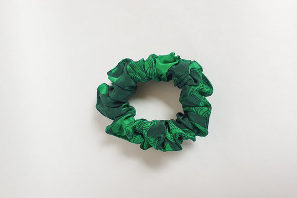 Stephany Silk Leaf Print Scrunchy - Republic of Mode