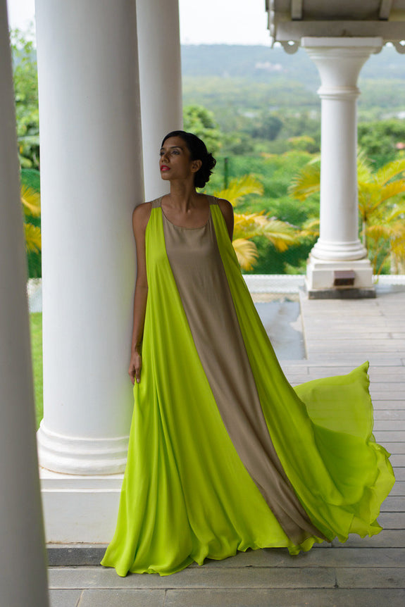 Stephany Silk Panelled Dress w/ Pockets - Republic of Mode